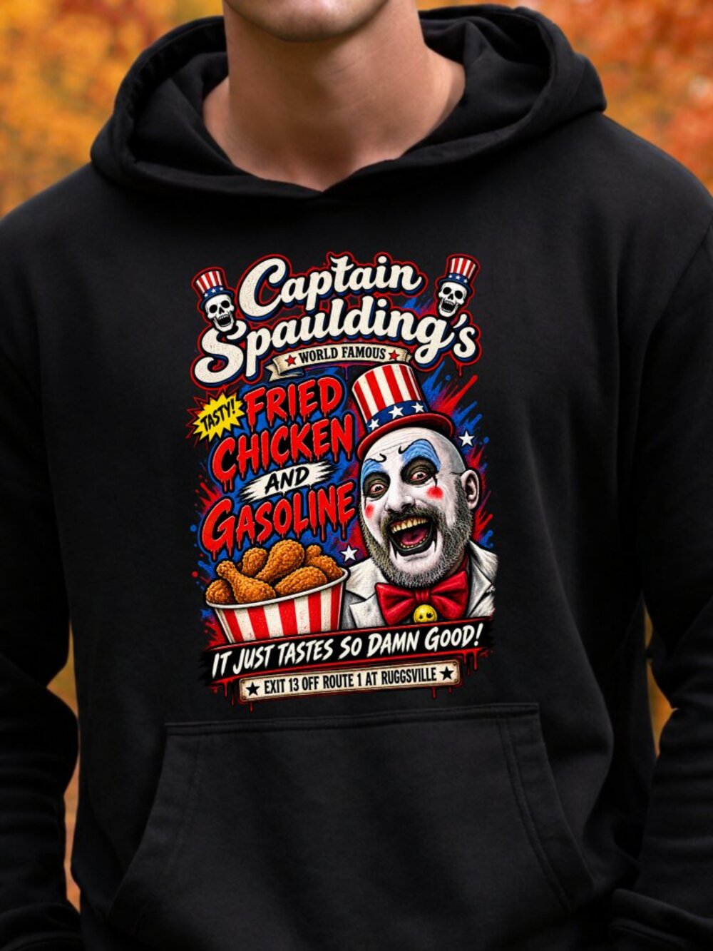 Captain Spaulding HOODIE Graphic Sweatshirt Horror Movie House Of 1000 Corpses